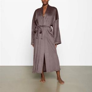 SKIMS Velour Wrap Robe in Amethyst